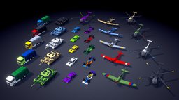 APRIL 2022: Arcade Ultimate Pack vehicles, f1, pack, tank, low-poly, military, racing