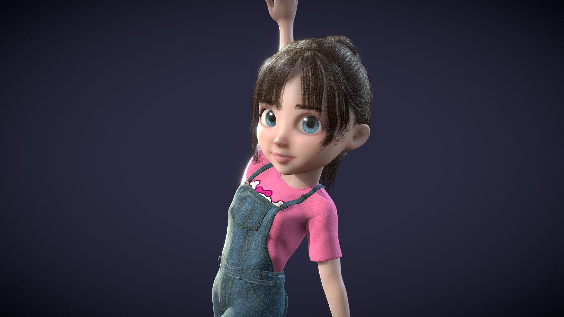 Original cartoon young girl with binding 

File formats:

Maya 2018 (Redshift2.5.48 renderer  binding humanIK binding)

Model:

Model is based on square face topology, reasonable wiring, UV have all model show good. 

Map and material:

A total of 52 high resolution textures, format of JPG. Physical map size is divided into two sets of 4 k, 2 k. Maya scene Redshift is all models used in the material. 

Binding:

1) body had full binding, the action adjustable, can move freely zoom, satisfies the requirement of all kinds of animation.
2) have the motion capture HumanIK binding, binding with facial expression controller, convenient your animation process.
3) have a full facial binding controller system, controllable items as many as 176 species, 36 kinds of controller, 140 kinds of details expression controller Note, fully meet the demand of all kinds of animation.

Attachment contains a complete binding and rendering (including body binding, face binding, material rendering, etc.) - Cartoon girl cartoon young girl with binding - Buy Royalty Free 3D model by mpc199075 3d model