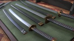 Pack of Japanese melee weapons
