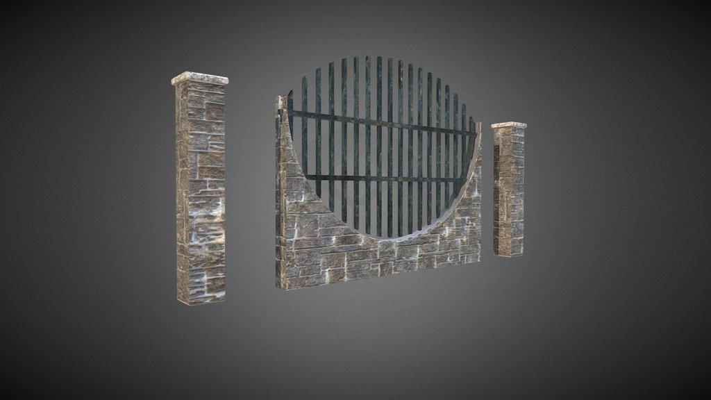 Published by 3ds Max - Fence B - Download Free 3D model by Francesco Coldesina (@topfrank2013) 3d model