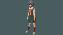 Rei Ayanami 01 body, teenage, posed, teen, uniform, woman, schoolgirl, rei, neon-genesis-evangelion, plugsuit, shortpants, anime-girl, short-hair, baggy-shirt, character, girl, female, anime, rei-ayanami