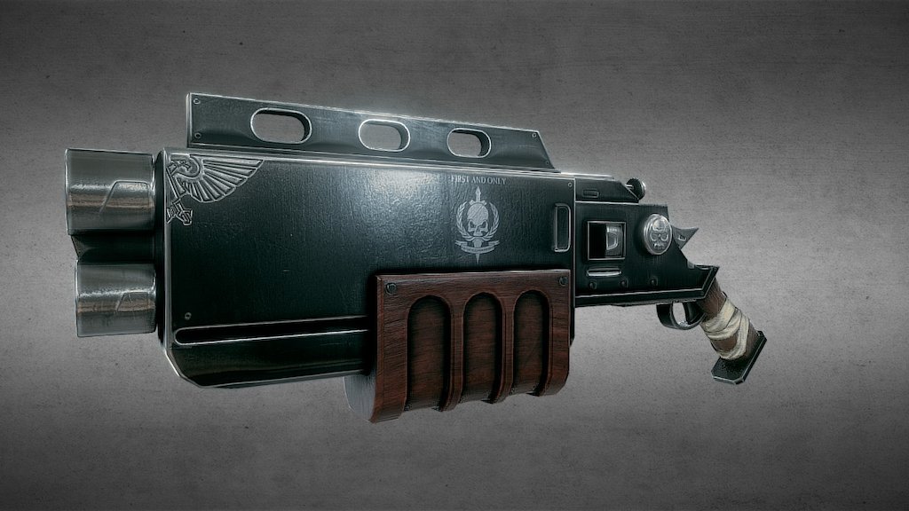 This was a just a wee hard surface practice. I based the desgin off a Warhammer 40k spacemarine shotgun, but I went for a more low key Imperal Guard look for the texturing - Warhammer 40K Shotgun - 3D model by robotninjabread 3d model