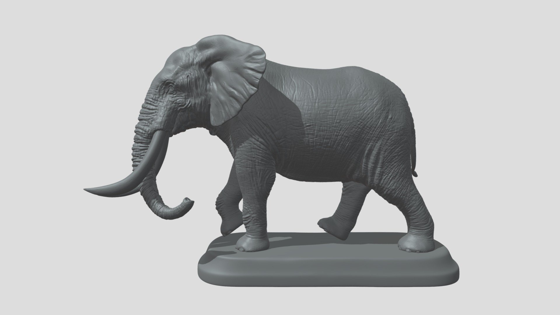 Elephant High Poly, sculpted in ZBrush 2020.

Ideal for printing 3D

Compositions

Decoration

Motion graphics - Destruction of solids

Etc....

Does not contain UVs Maps

Piece with 15 cm 

Files :FBX

Does not contain lighting

I hope it will be useful in your project !

Thank you for visiting my models !! - Elephant - Buy Royalty Free 3D model by aleexstudios 3d model