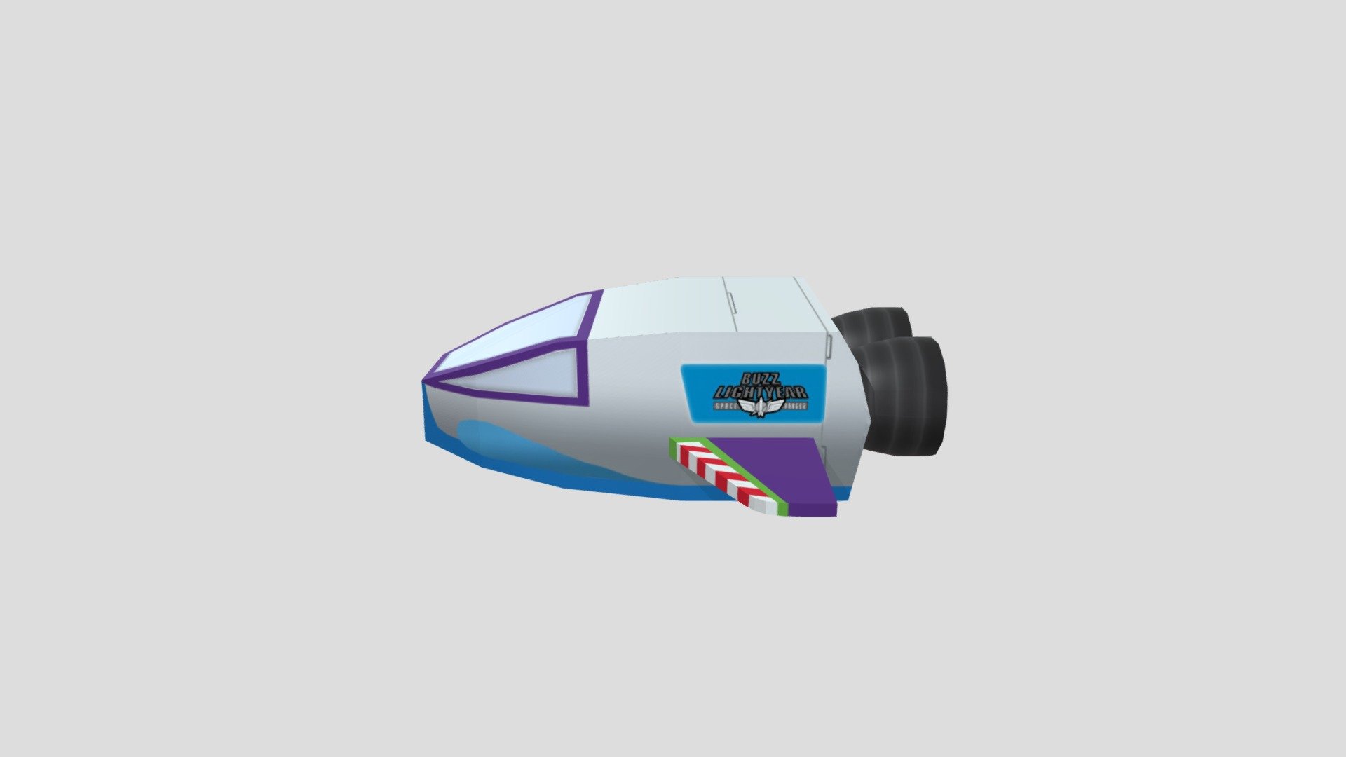 Buzz Lightyear spaceship - 3D model by Leila (@LeilaAlise) 3d model