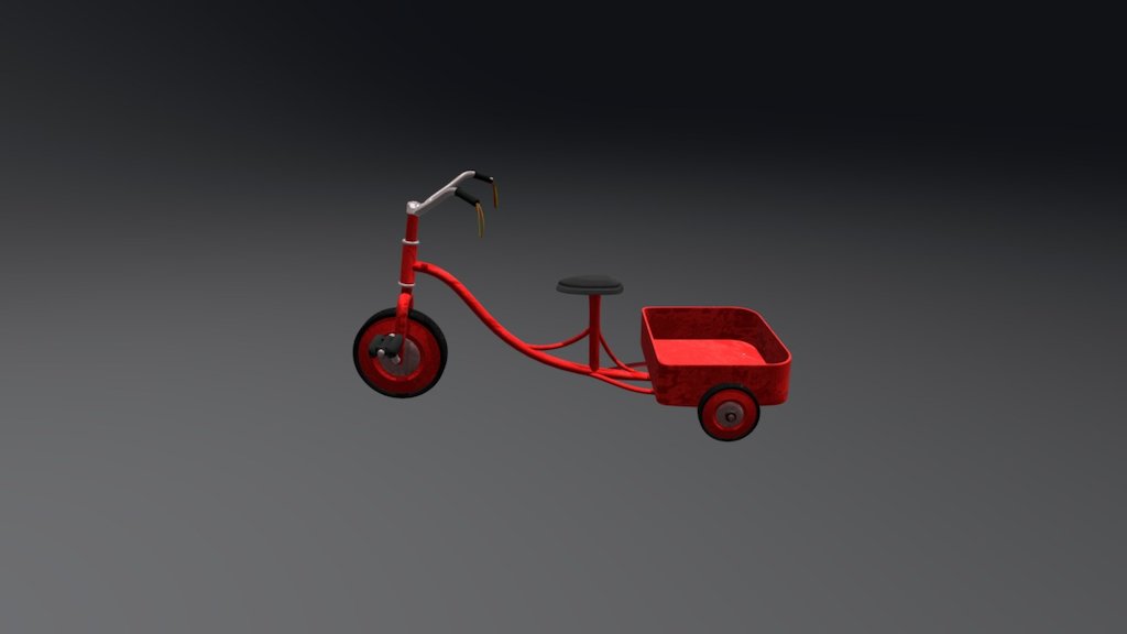 Tricycle - 3D model by honkkeli 3d model