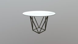 Tintern Dining Table Stone & A. Brass indoor, furniture, table, dining, zuo, zuomod