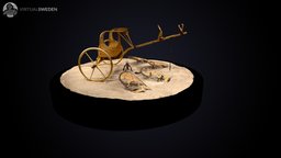 King Tutankhamun´s golden chariot egyptian, museum, egyptology, scan, history