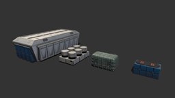 Star Wars Imperial Set crate, set, boxes, barrels, imperial, realistic, environment-assets, setdressing, amunition, pbr-texturing, setdress, starwars, military, container, gameready, environment