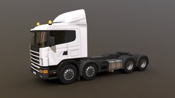 Truck #4 LowPoly truck, land, gasoline, trailer, traffic, transport, lorry, vehicle