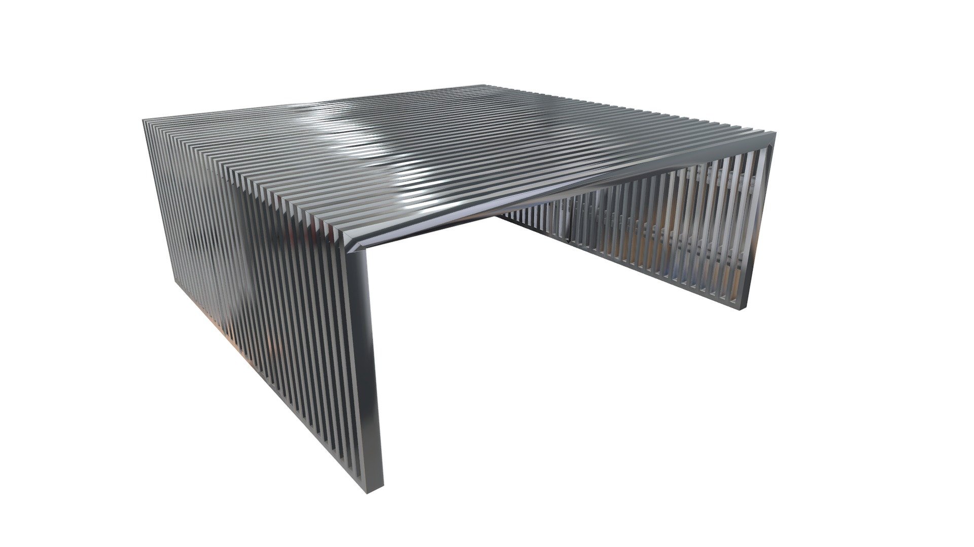 Like support beams in a high rise, the Novel series is strong and sturdy. Made from 100% stainless steel. www.zuomod.com/novel-square-coffee-table - Novel Square Coffee Table - 100084 - Buy Royalty Free 3D model by Zuo Modern (@zuo) 3d model