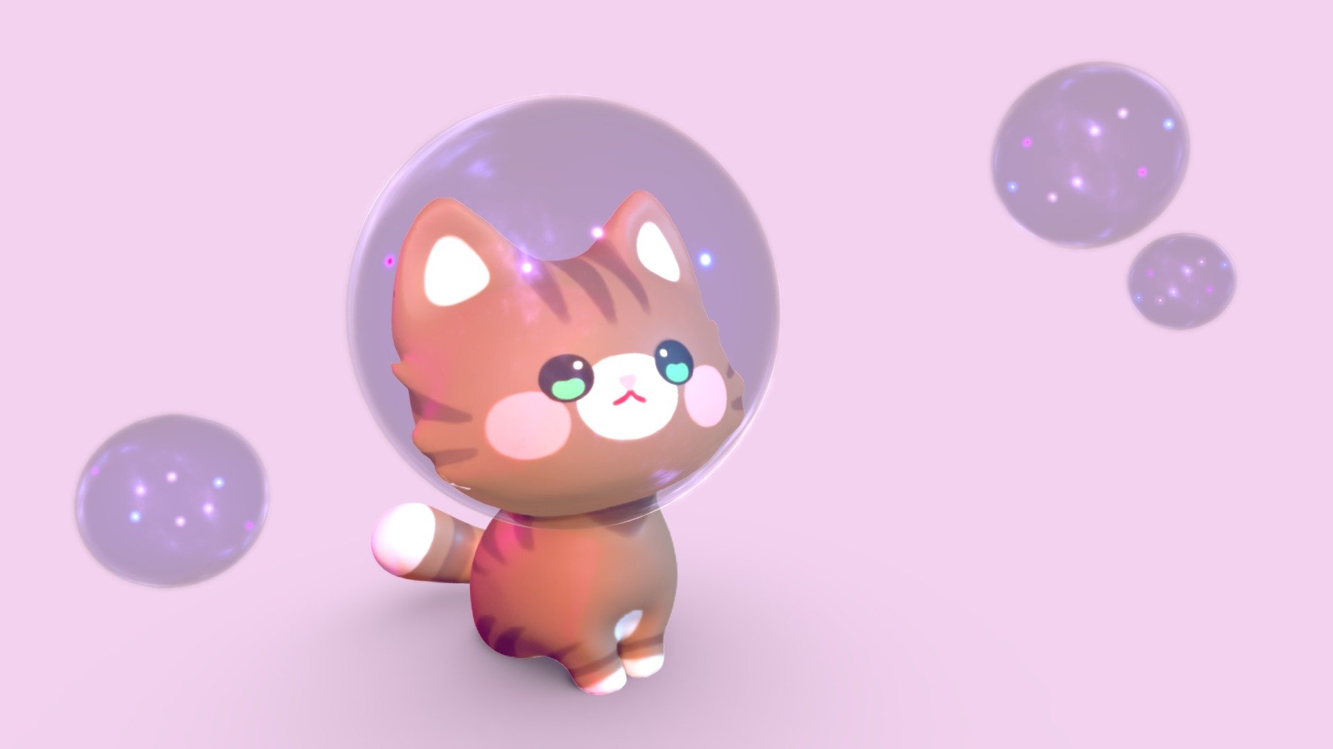 bubble cat - 3D model by Lai16 3d model
