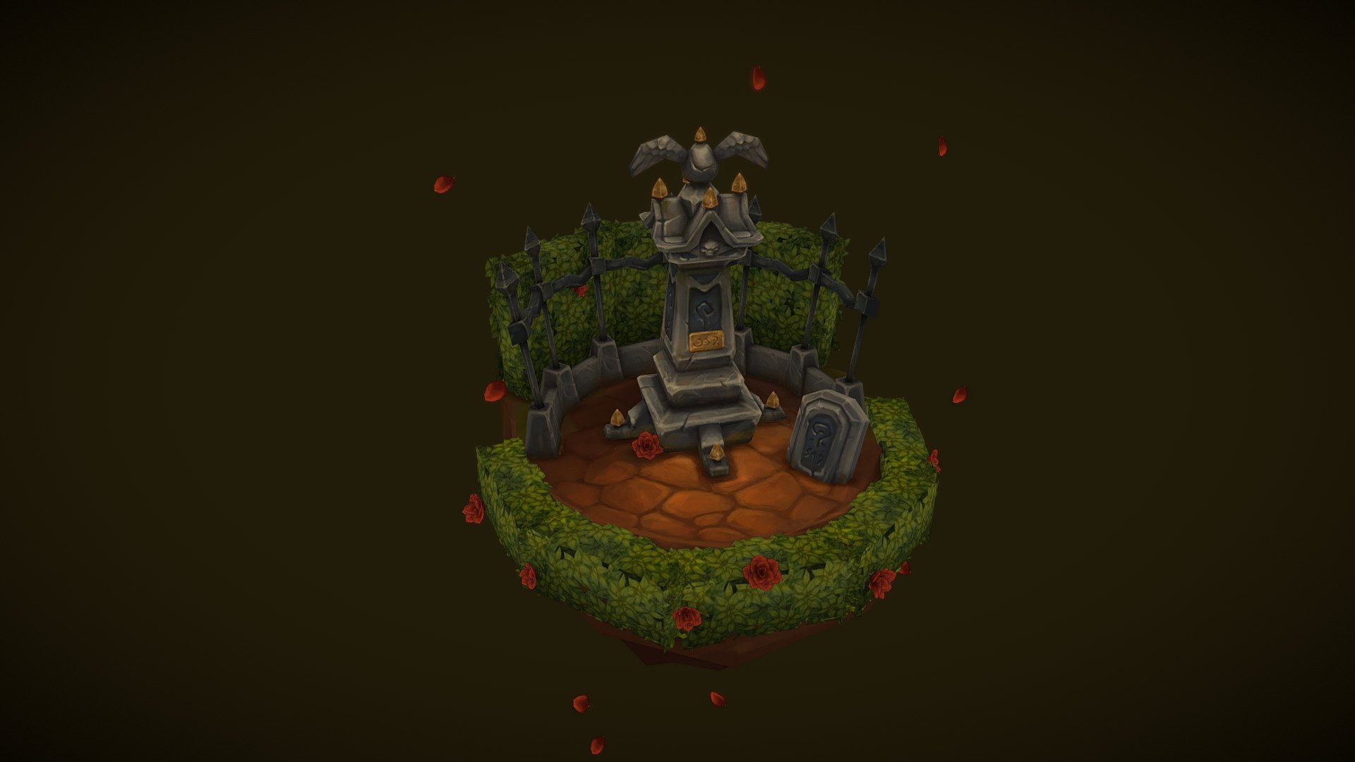 Grave of the rose - 3D model by Alex Iveroth (@alex.iveroth) 3d model