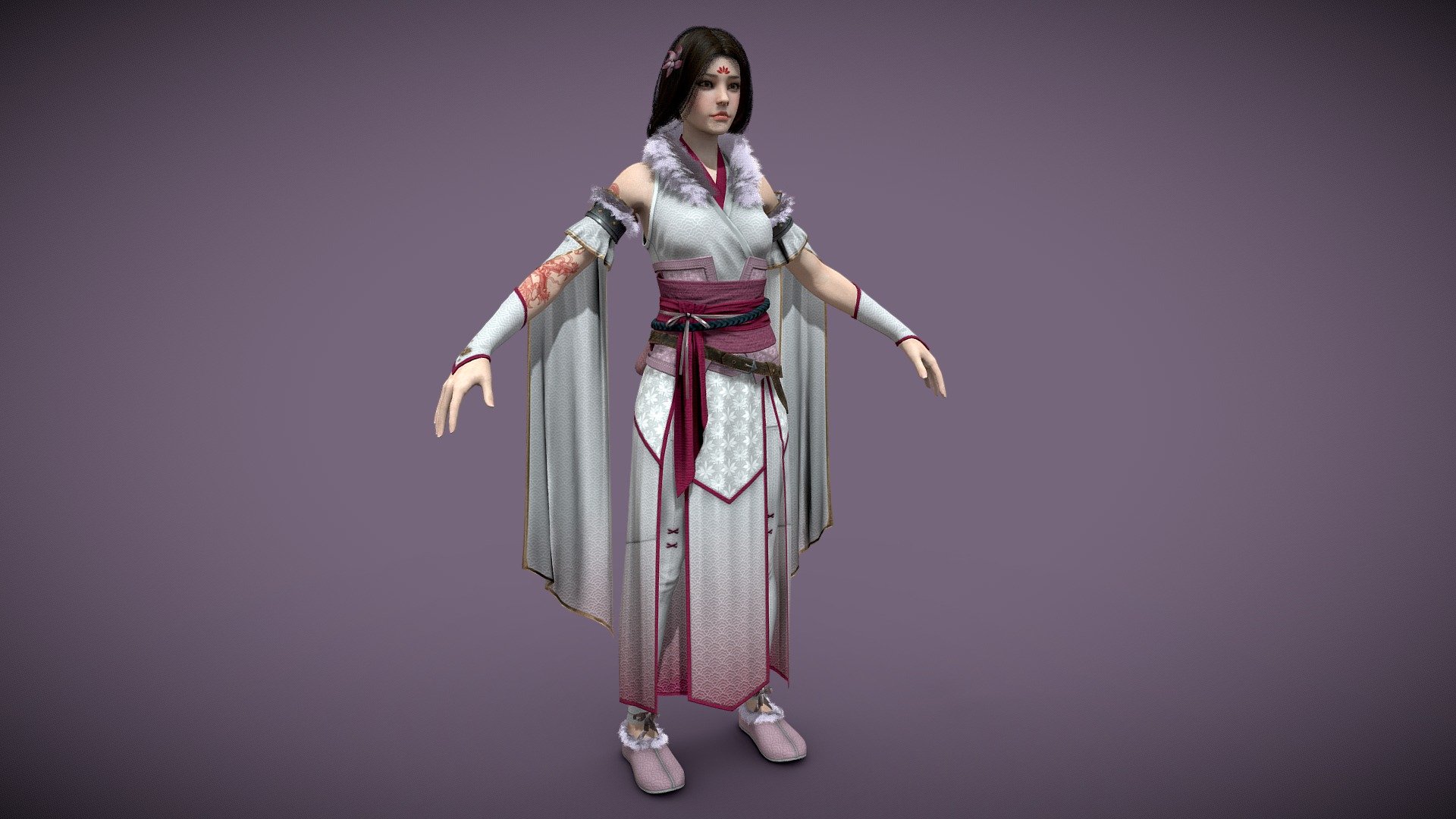 Character design with Wulin Swordman style 

This production on Sketchfab included: 

3D model character and Textures same as you seen in 3D preview 



How to importing to Unreal Engine: https://drive.google.com/file/d/1VVGKgRZsdlmdTgWgo3IHGvVS8YWL3Ny7/view?usp=sharing
Watch my full package preview: Youtube 

Watch full character details on Artstation

Thank you for watching - G2 Emei Sect model - Buy Royalty Free 3D model by Quang Phan (@quangphan) 3d model