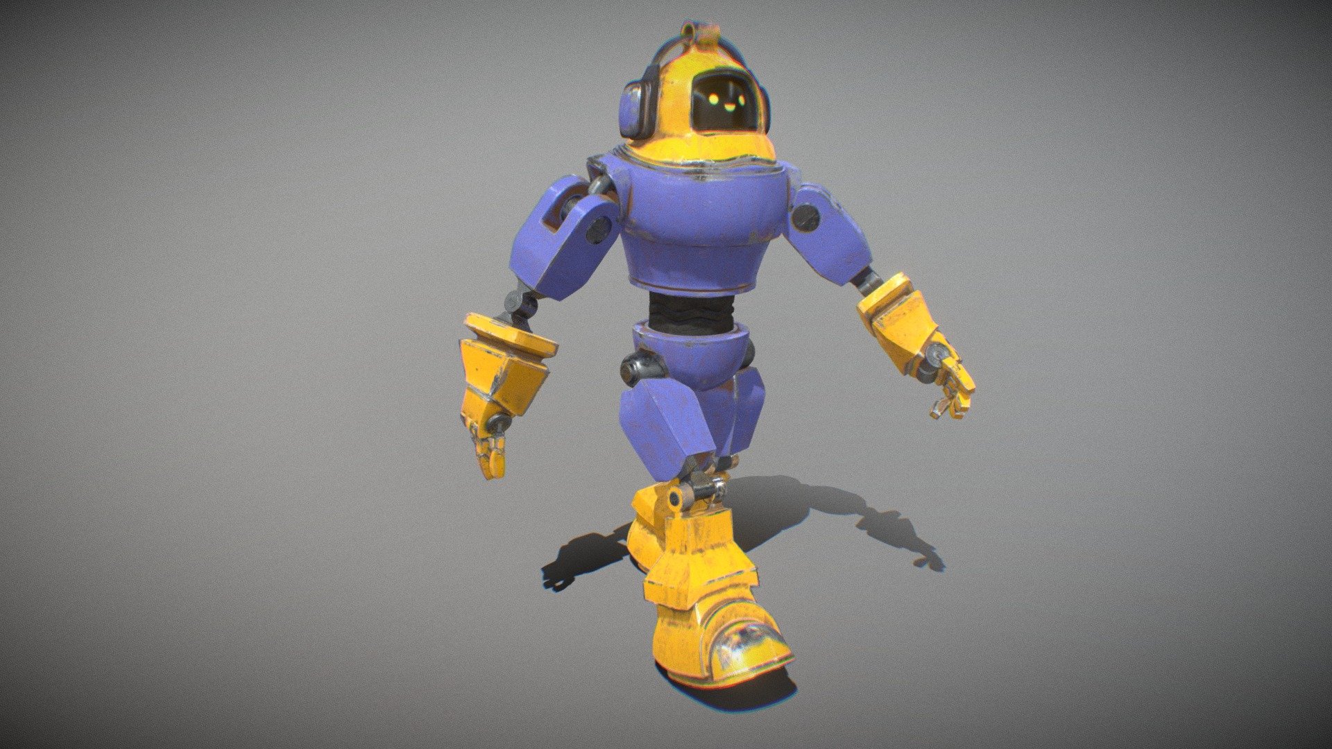 A fun little robot I made for modeling and texture painting practice 3d model