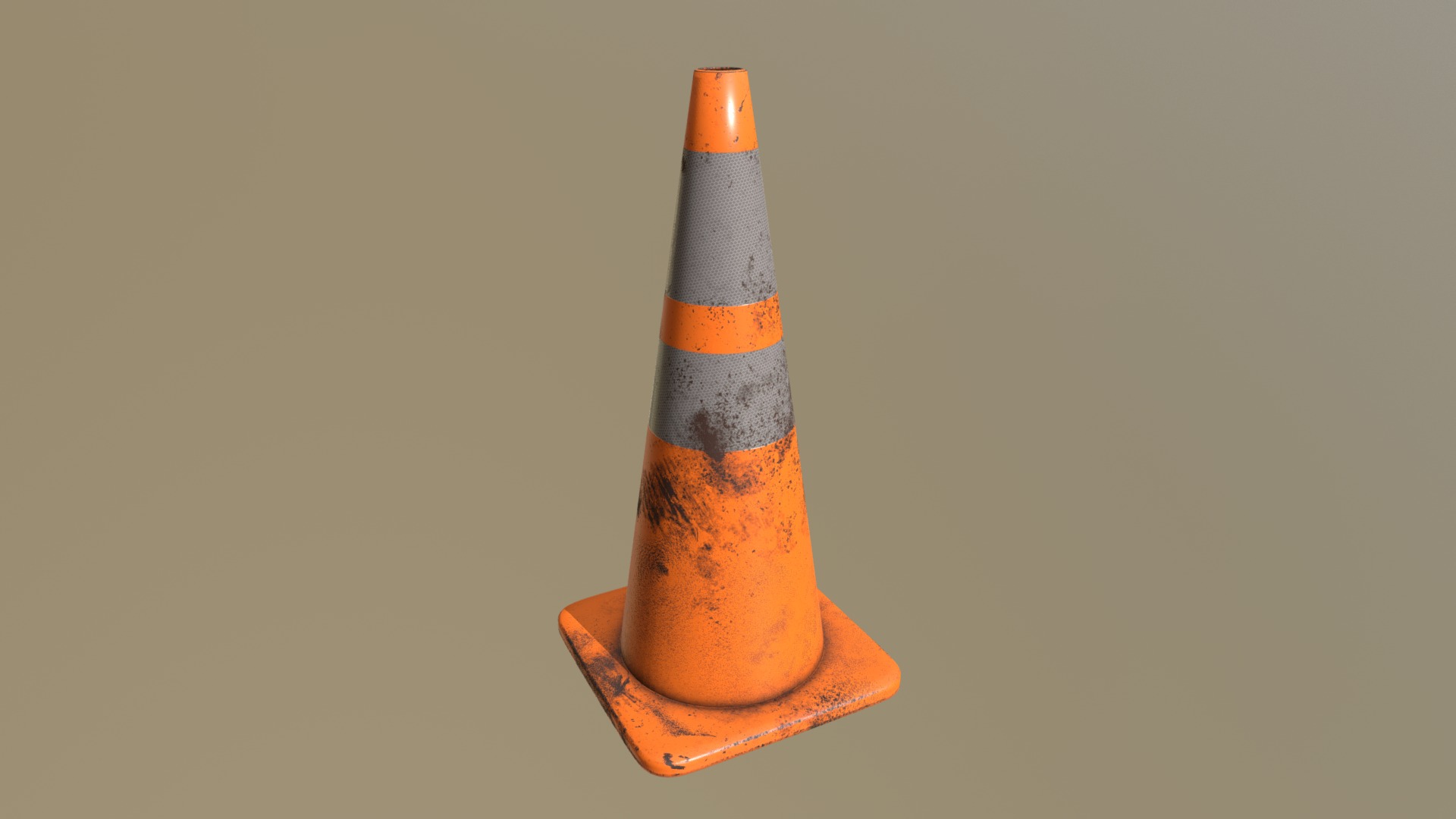 This is a worn 28 inch Traffic Cone that I modeled in 3Ds Max, and textured in Substance Painter. It was originally created a little over 6 months ago. I recently improved the wear and tear for this model to update it for the store.

All measurements are accurate with those found on roads and/or freeways. This model has only 3,264 polys and is ready to be placed in a scene or video game.

The cone itself is twenty-eight inches tall, with the first six inch reflective band starting four inches down from the top (the current US standards). Then there is a two inch gap, and a four inch reflective band.

[Model Statistics]



Polys: 3,264

Verts: 3,328

Tris: 6,528

Formats: .FBX (Low Poly), .spp (Substance Painter), .Max (3ds Max Files)

Materials: Yes | PBR Metal/Rough Workflow

Textures: Yes | Base Color, Height, Metallic, Normals, Roughness, AO

UVW Mapping: Yes

Unwrapped UVs: No Overlapping UV Islands

Theme: Street, City, Town, Crime Scene, Traffic, Freeway, Highway

Real-World Scale?: Yes - Traffic Cone (Worn 28 Inch) - Buy Royalty Free 3D model by Omnipotent 3d model