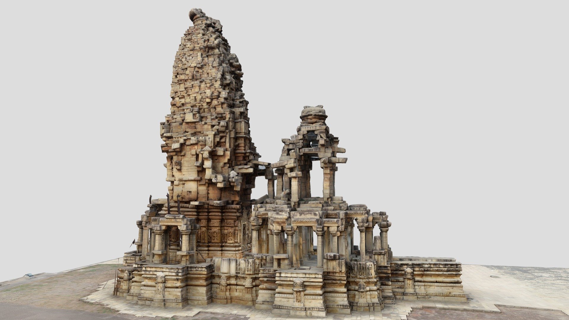 Kakanmaṭh is a ruined 11th century Shiva temple located at Sihoniya in Madhya Pradesh, India. It was built by the Kachchhapaghata ruler Kirttiraja. Only a part of the original temple complex now survives. Some of the sculptures from the site are now located at Gwalior 3d model