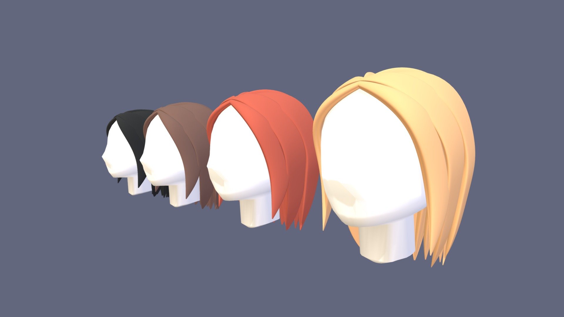 A cute hair style for your cartoon character. This was made using curves in Blender, and thus it is easily changeable by tweaking the “hair shape” curve in Blender :) Check out my other models as well, I will upload a lot more hair styles and more in the future ! 
Clean topology, quads only. 
Includes : - Native Blender file + FBX - Woman Hair 2 - Cartoon / stylized and Low-Poly - Buy Royalty Free 3D model by SophieJu 3d model