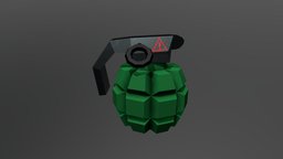 Stylized Grenade Prop prop, game, pbr, stylized