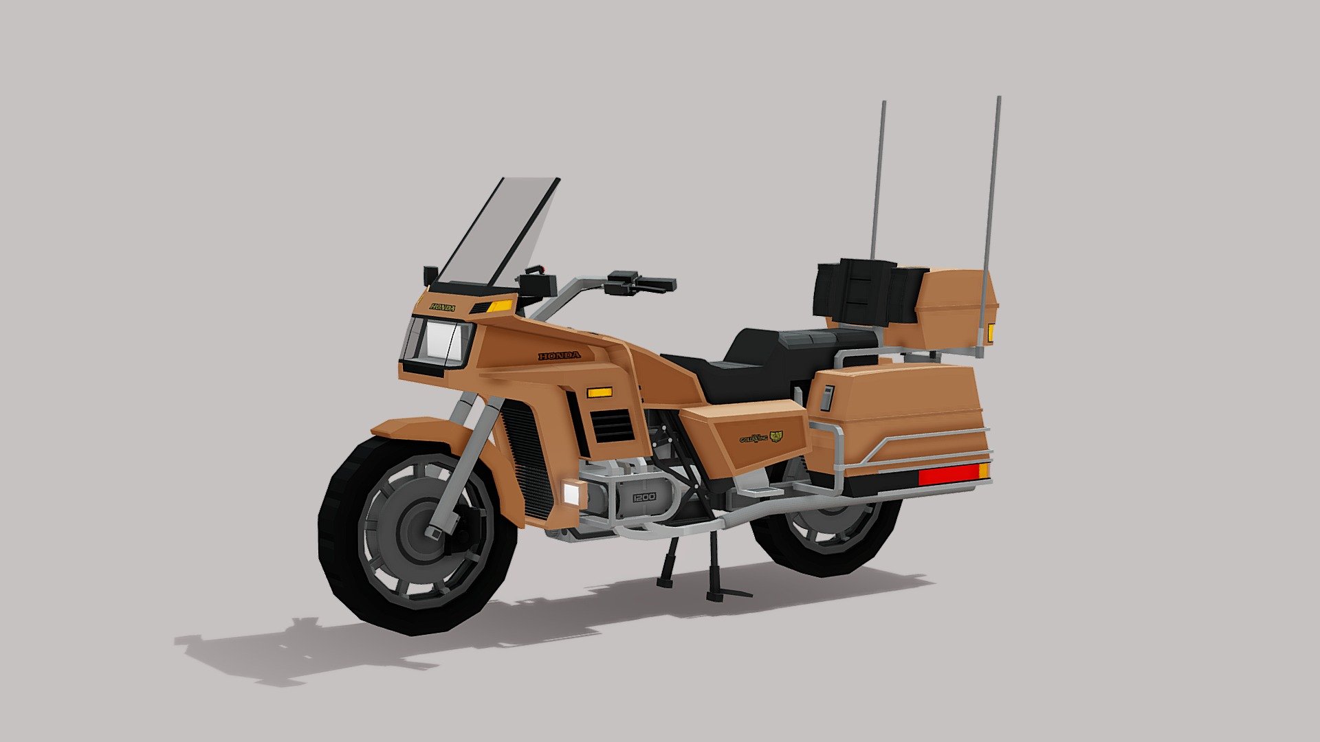 A Minecraft replica of the 1984 Honda Gold Wing GL1200. A Minecraft: Bedrock Edition to be used as a working model in my MCBE addon. To be posted to MCPEDL 3d model