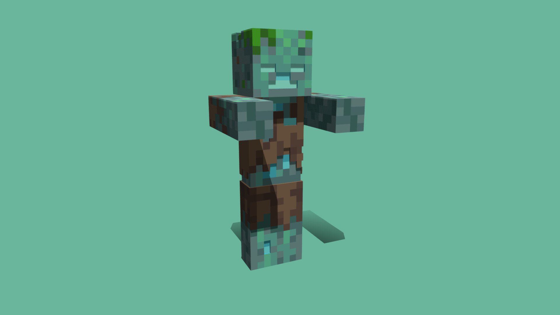 Model of Minecraft's Drowned. The model was designed with 3D print in mind. A version with separated parts is also included, should you wish to use this model an animation or a render (Low Poly and High Poly).

Available File variants:


BLEND (textured, separated parts)
OBJ (textured, separated parts)
STL (solid mesh ready for print)
 - Minecraft Drowned - Buy Royalty Free 3D model by Render at Night (@Render_at_Night) 3d model