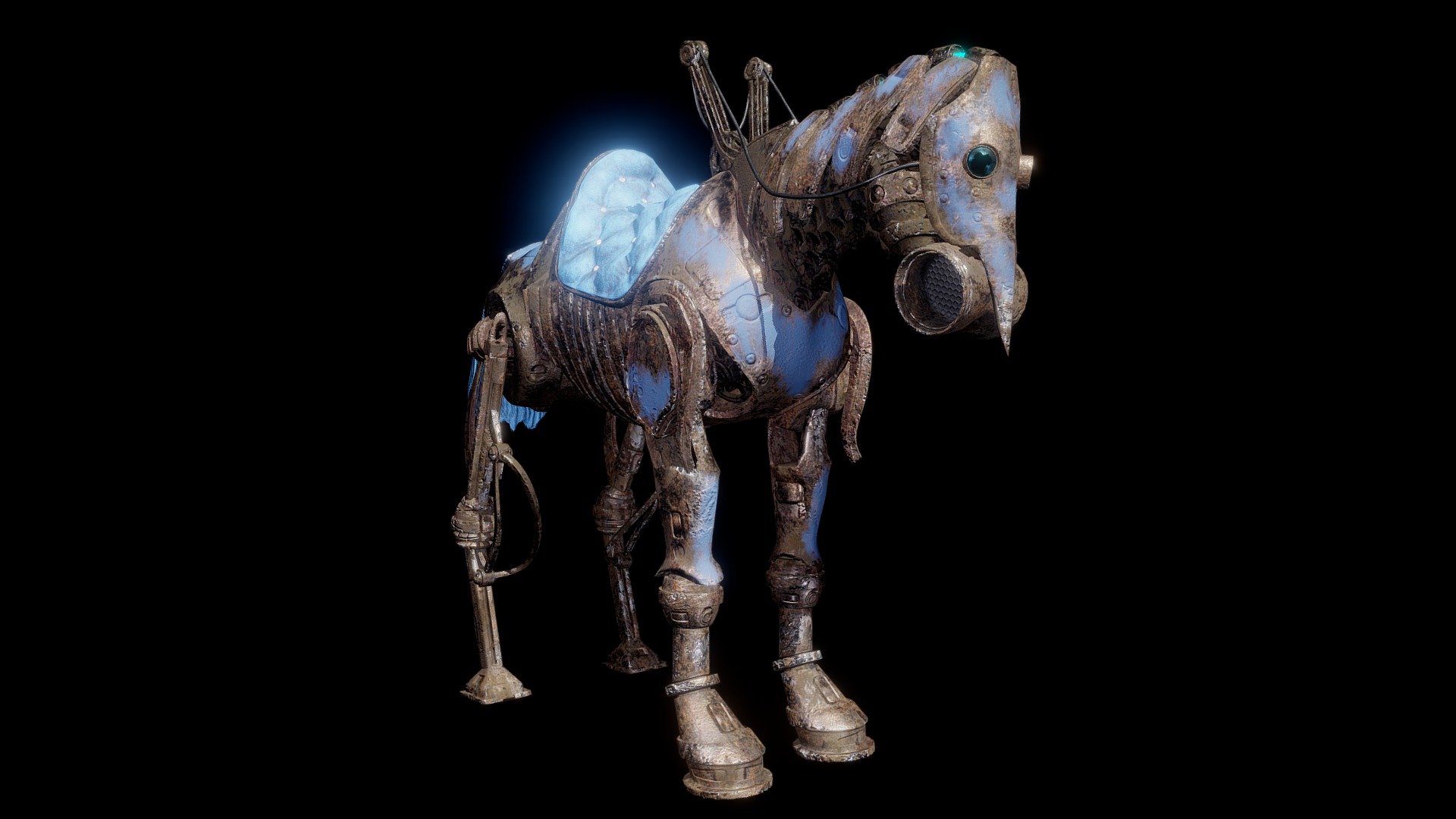 Steampunk mechanical horse . Do you like my work? Leave like, comment and follow me for more works 3d model