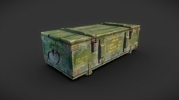 Ammo Wodden Box marmoset, real-time, props-assets, substancepainter, 3d, digital, animation