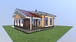 Sosnovy-bor virtual, modern, cute, cottage, good, architect, fashion, sketch, residence, vr, nice, family, showcase, virtualreality, beautiful, warm, roofing, brilliant, architecture, 3d, model, design, house, home, building, sketchfab, download, highpoly, space