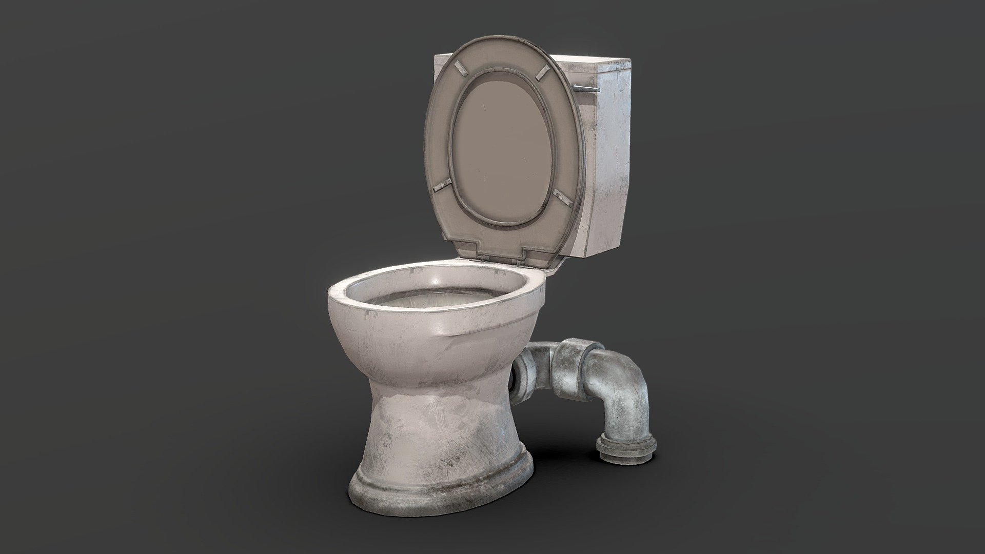 A dirty toilet made for Dystopia - After Civilisation. Made to look old and unkept to fit the game world 3d model