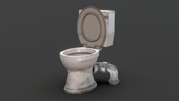 Toilet toilet, unrealengine4, pbr-texturing, pbr-game-ready, pbr-materials, substancepainter, maya