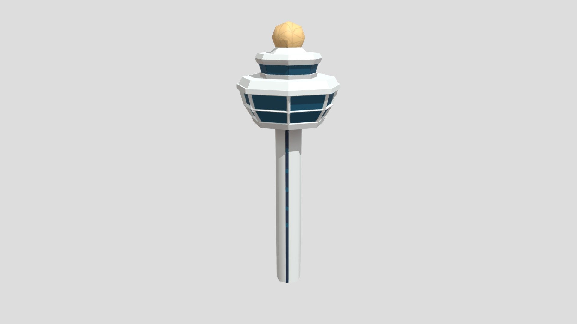 Changi Airport Tower - 3D model by ignisel 3d model