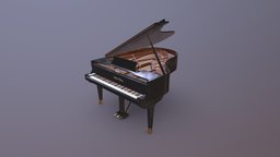 Grand Piano music, instrument, time, grand, unreal, detailed, ready, realistic, real, elegant, real-time, realitycapture, game, piano, textured