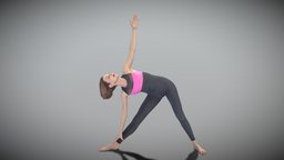 Young woman doing sport exercises 425