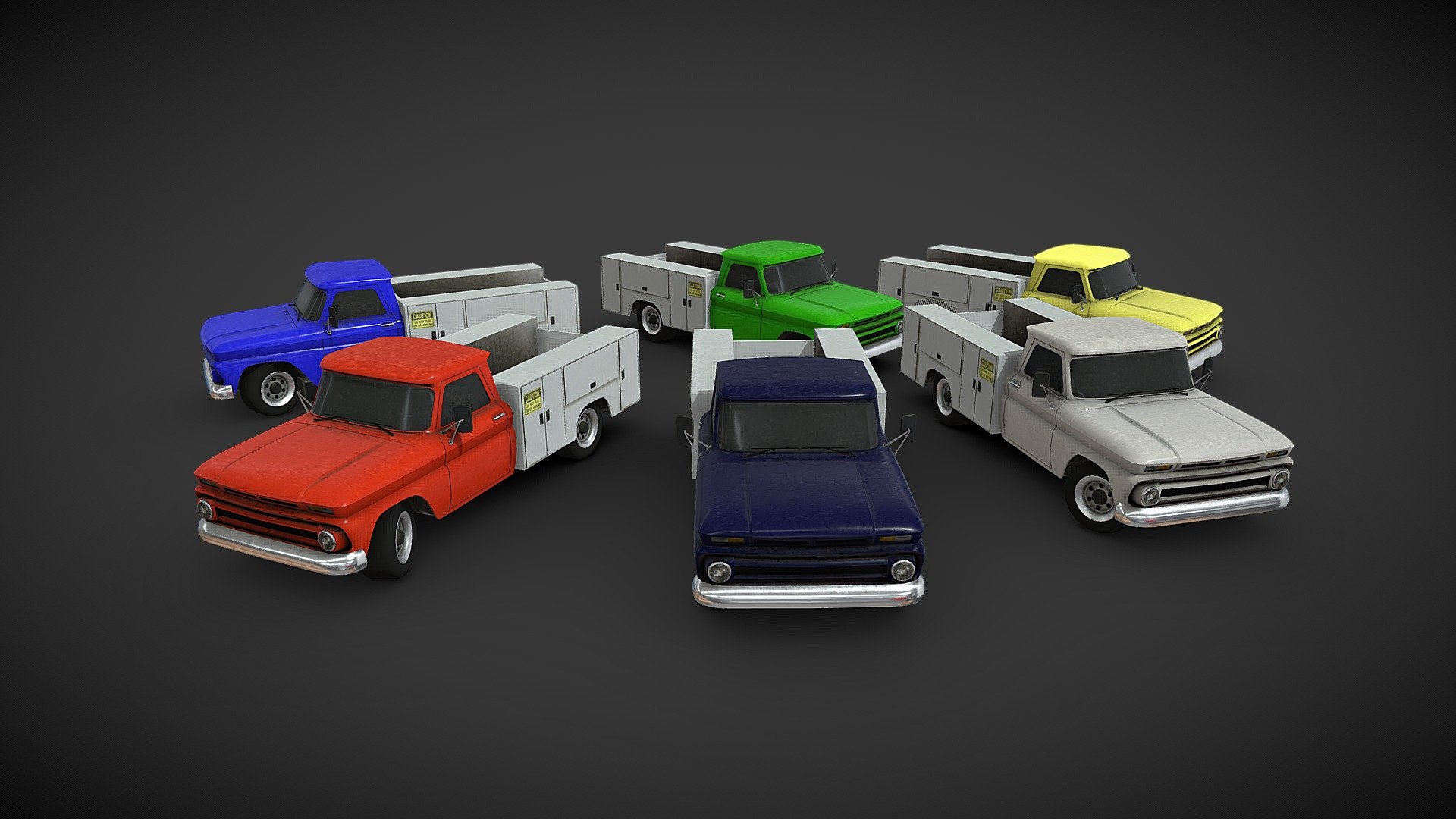 Lowpoly, mobilefriendly, game ready trucks. Ready to use in game engines, like Unity, Godot and so on 3d model