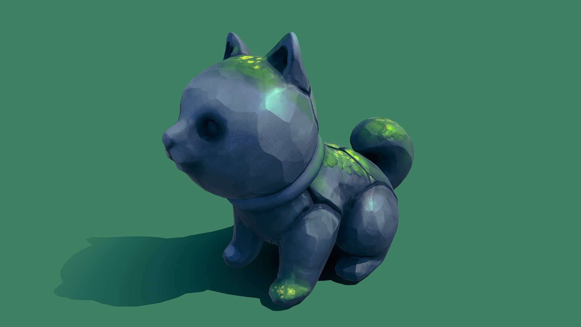 Decided to join in the Shiba texturing challenge!

I went for a mossy rock texture. This was done in Substance Painter, Zbrush and Maya

https://twitter.com/rosiejarvisart
Based on Shiba by zixisun02, licensed under CC-Attribution 3d model