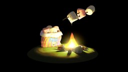 #DiscordFoodCharacter  Marshmallows_in_hell food, creepy, npr, marshmallow, handpainted, discordfoodcharacter