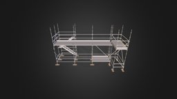 Scaffold 3bay with Return Stairs 3dsmaxpublisher