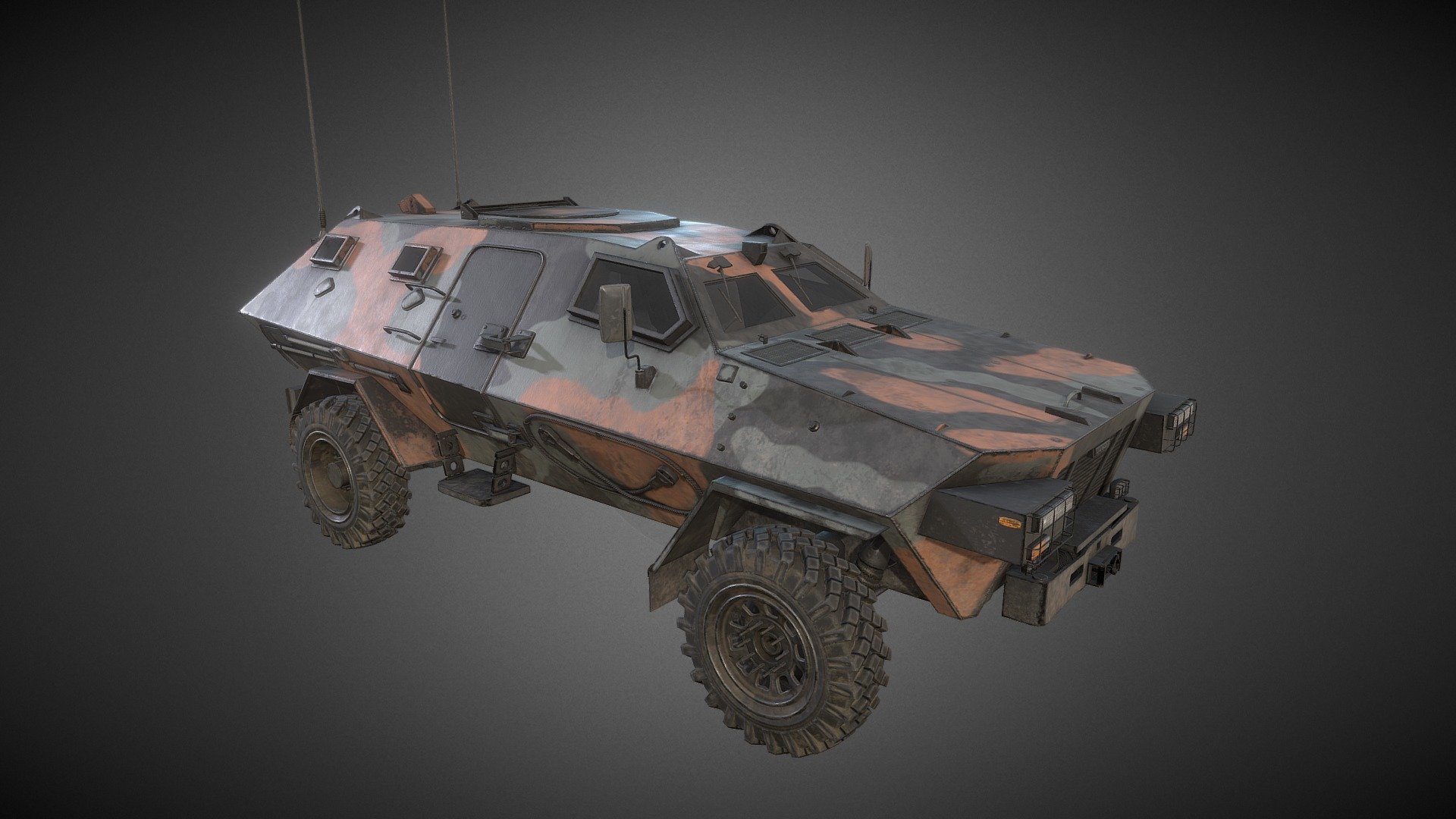 my model lp vehicle for sdhooter game Sniper 3 Ghost Warrior (in CryEngine (made in SP))
  AI usable only 3d model