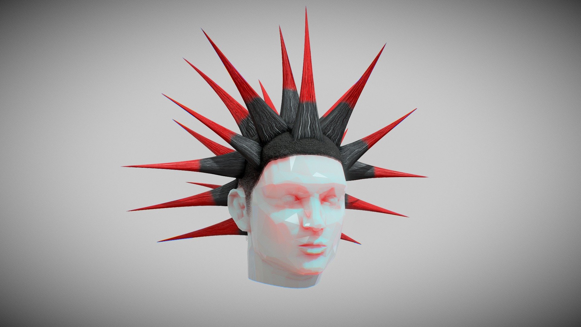 Black version textures in additional files - Spiky Hair - Buy Royalty Free 3D model by Tiko (@tikoavp) 3d model