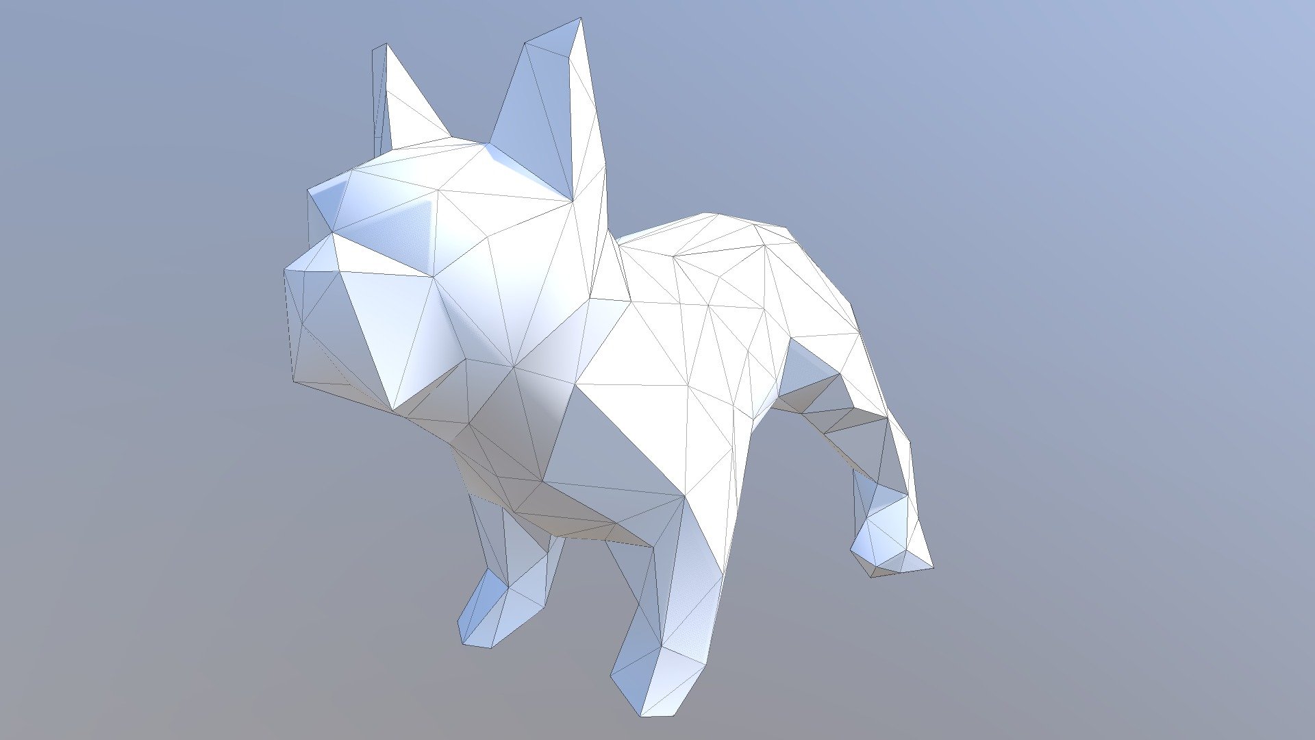 Low Poly Dog, for papercraft or 3d printing, could be edited
if you try it i want to see the result you get, pls name #Encraft on facebook when you share, thx a lot
1$ on https://www.fb.com/ENCraft7/
Just Ask - Low Poly Dog - 3D model by ENCraft (@ENCraft7) 3d model