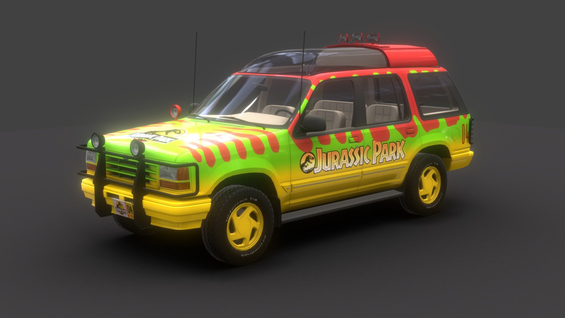 - Ford Explorer 1992 Jurassic Park - Buy Royalty Free 3D model by codexito 3d model