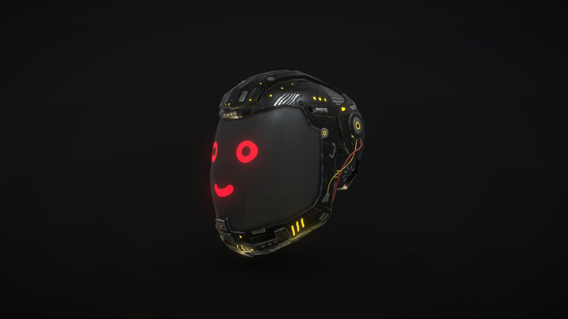 Scifi styled LCD Helmet Model, Was made for GTA but its Game ready for any game 3d model