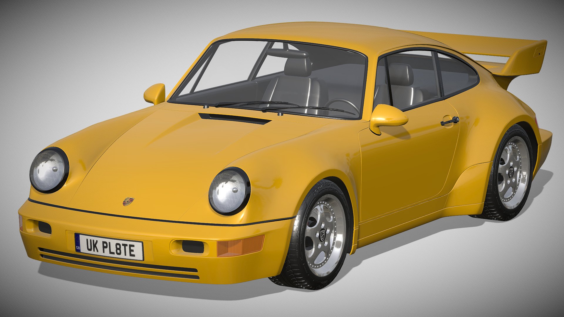 Porsche 911 3.8 Carrera RS (964)

https://supercarnostalgia.com/blog/porsche-911-964-38-carrera-rs

Clean geometry Light weight model, yet completely detailed for HI-Res renders. Use for movies, Advertisements or games

Corona render and materials

All textures include in *.rar files

Lighting setup is not included in the file! - Porsche 911 Carrera RS 964 - Buy Royalty Free 3D model by zifir3d 3d model