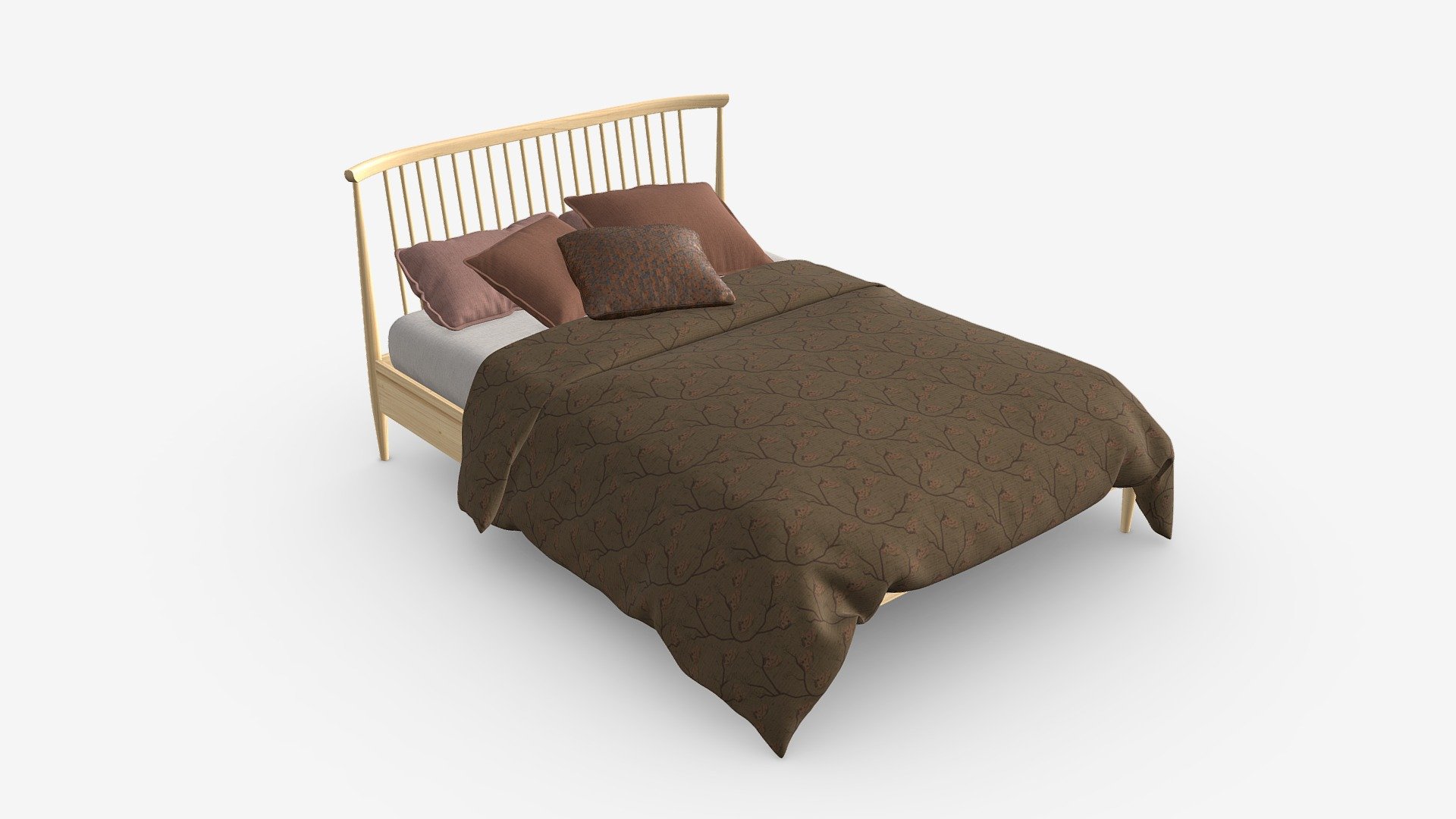Bed Kingsize Ercol Salina - Buy Royalty Free 3D model by HQ3DMOD (@AivisAstics) 3d model