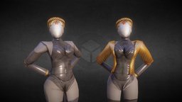 Twin Ballerina Robots from Atomic Heart hero, ussr, ballerina, twins, character, low-poly, lowpoly, robots, atomicheart
