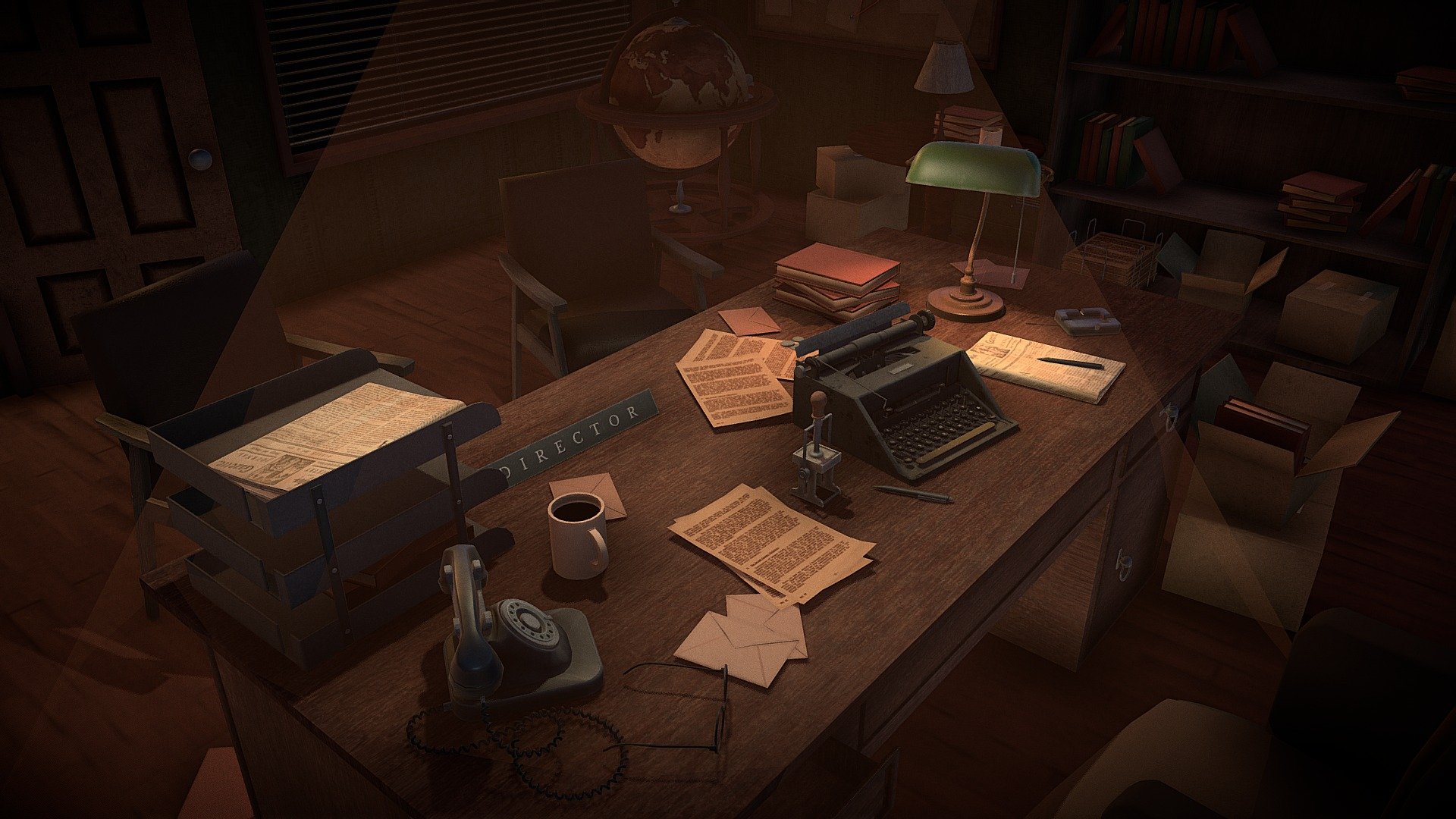 Scene of an old office, made for a project we're working on with two of my friends

Modelisation : Maya

Texturing : Substance Painter / Photoshop - Boss Office (60's) - 3D model by Vincent (@vboichut) 3d model