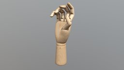 Wooden Hand Model IKEA retopology, photogrametry, zbrush