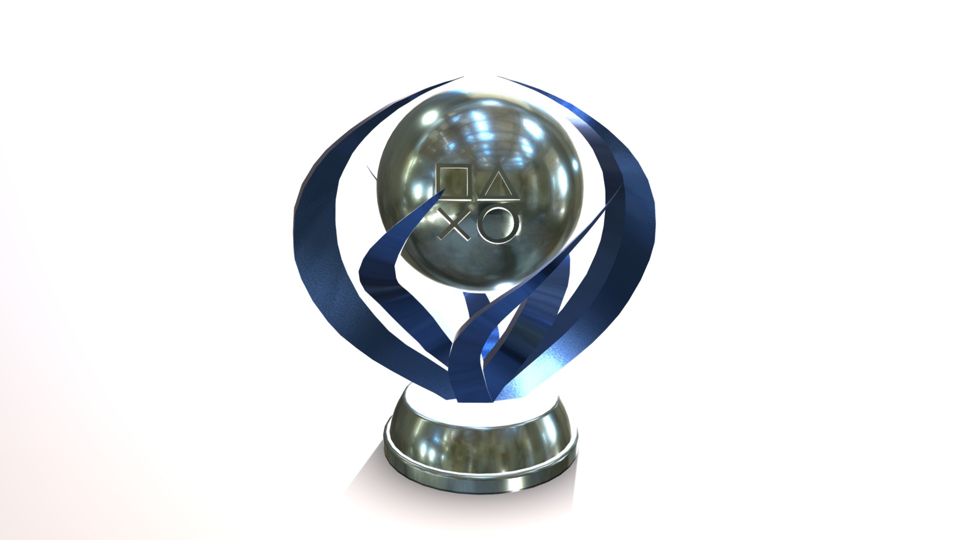 The platinum trophy that is acheived when you 100% a game on PlayStation 3d model