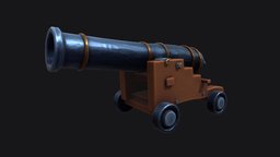 Stylized Canon prop, canon, weapon, game, stylized