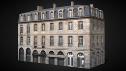 Bordeaux Flat 2 corner [France] france, game-ready, citiesskylines, house, cities-skylines, shop