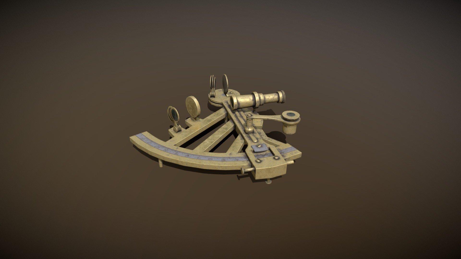 Small game asset I made. Software used: Blender (Low- &amp; Highpoly creation), Marmoset (Baking) &amp; Substance Painter (Texturing) - Sextant - 3D model by TheFalkonett 3d model